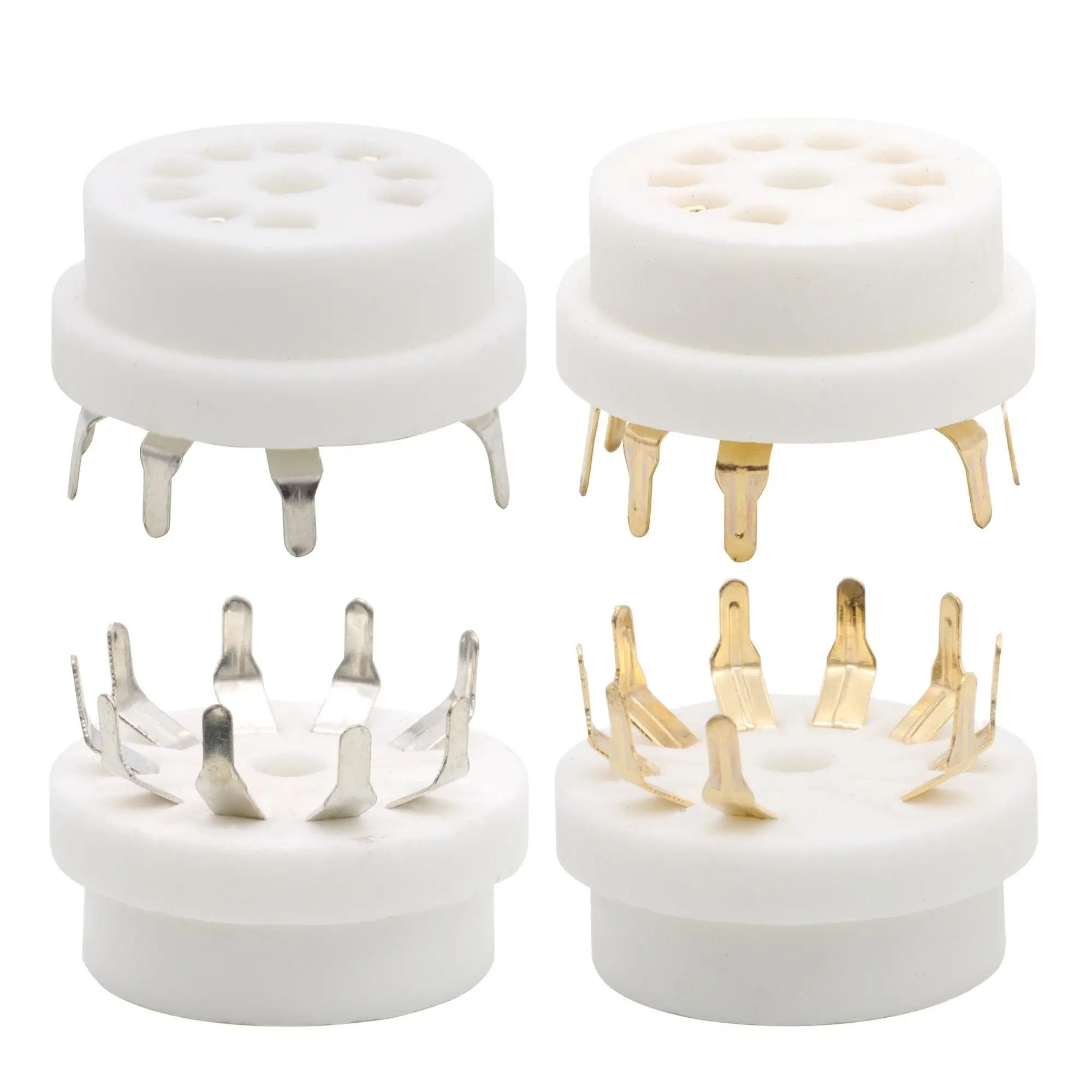 Do montażu PCB 9Pin ceramiczne gniazdo lampy podstawa zaworu dla 12AX7 ECC83 12AU7 6DJ8 12AT7 EL84 5670 6922 ECC81 ECC82 HIFI wzmacniacz gitarowy DIY — zdjęcie 2