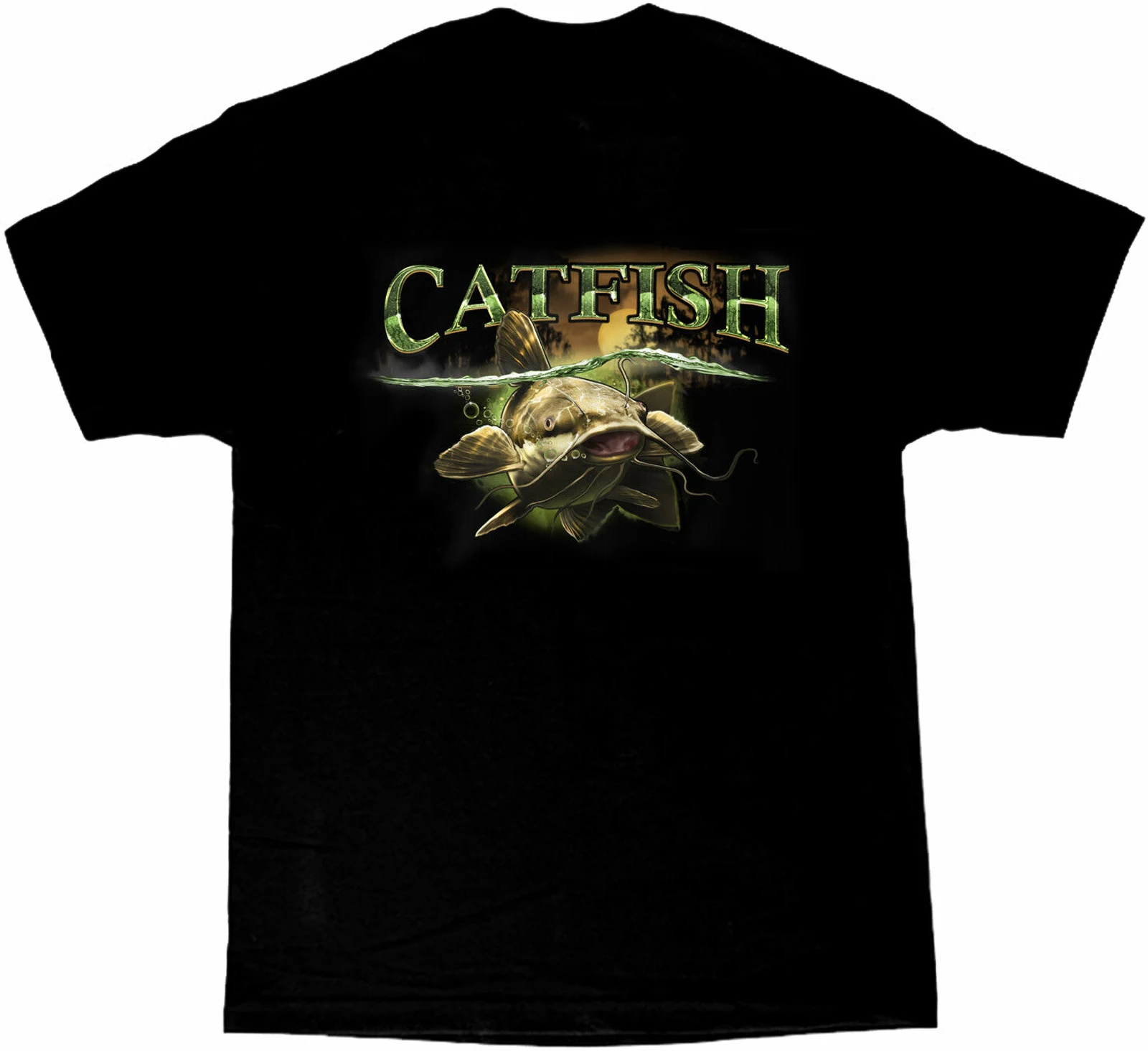 Merky Water Catfish Fishing Fisherman Angler Gift T-Shirt. Summer Cotton O-Neck Short Sleeve Mens T Shirt New S-3XL