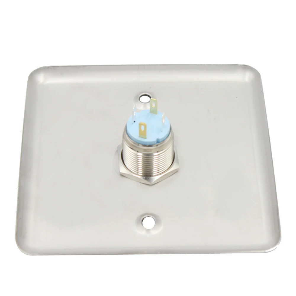 LED Backlight Stainless Steel Exit Button Push Switch Door Sensor Opener Release for Access Control