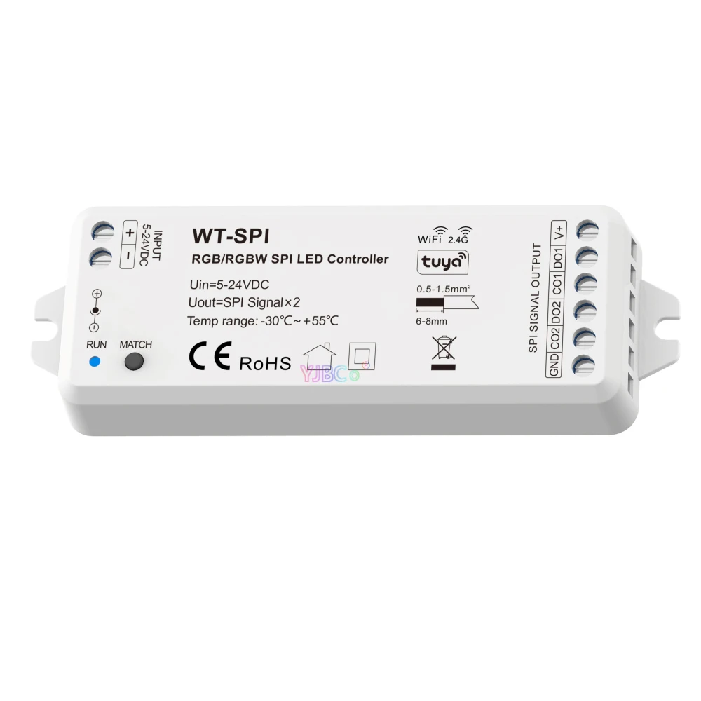 Skylégitimusique WiFi + 2.4G RF RGB/RGBW Pixel IC éventuelles I LED Contrôleur WT-SPI R9 RVB Télécommande pour WS2812 WS2815 LED Bande module 5V-24V