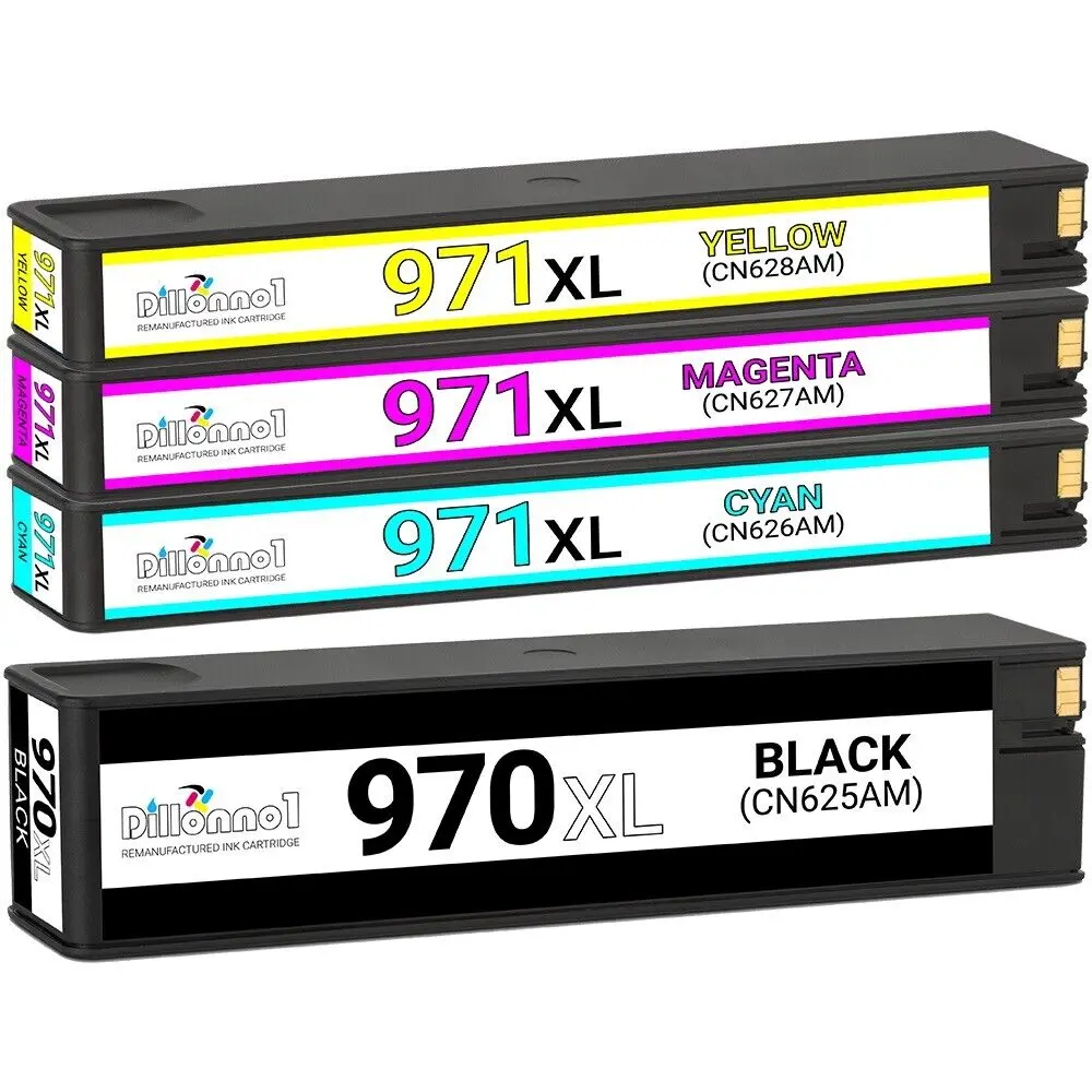 Confezione da 4 cartucce d'inchiostro HP 970XL 971XL per OfficeJet Pro X551dw X576dw