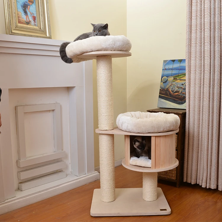 Sturdy xxl cat tree bamboo house for cat