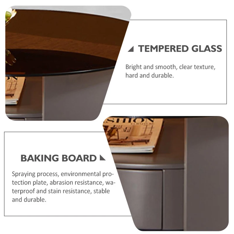 الشمال لوحة الصخور طاولات القهوة الحديثة الحد الأدنى غرفة المعيشة خشب متين مجموعة طاولة القهوة مصمم تخزين أثاث المنزل FYCT #5