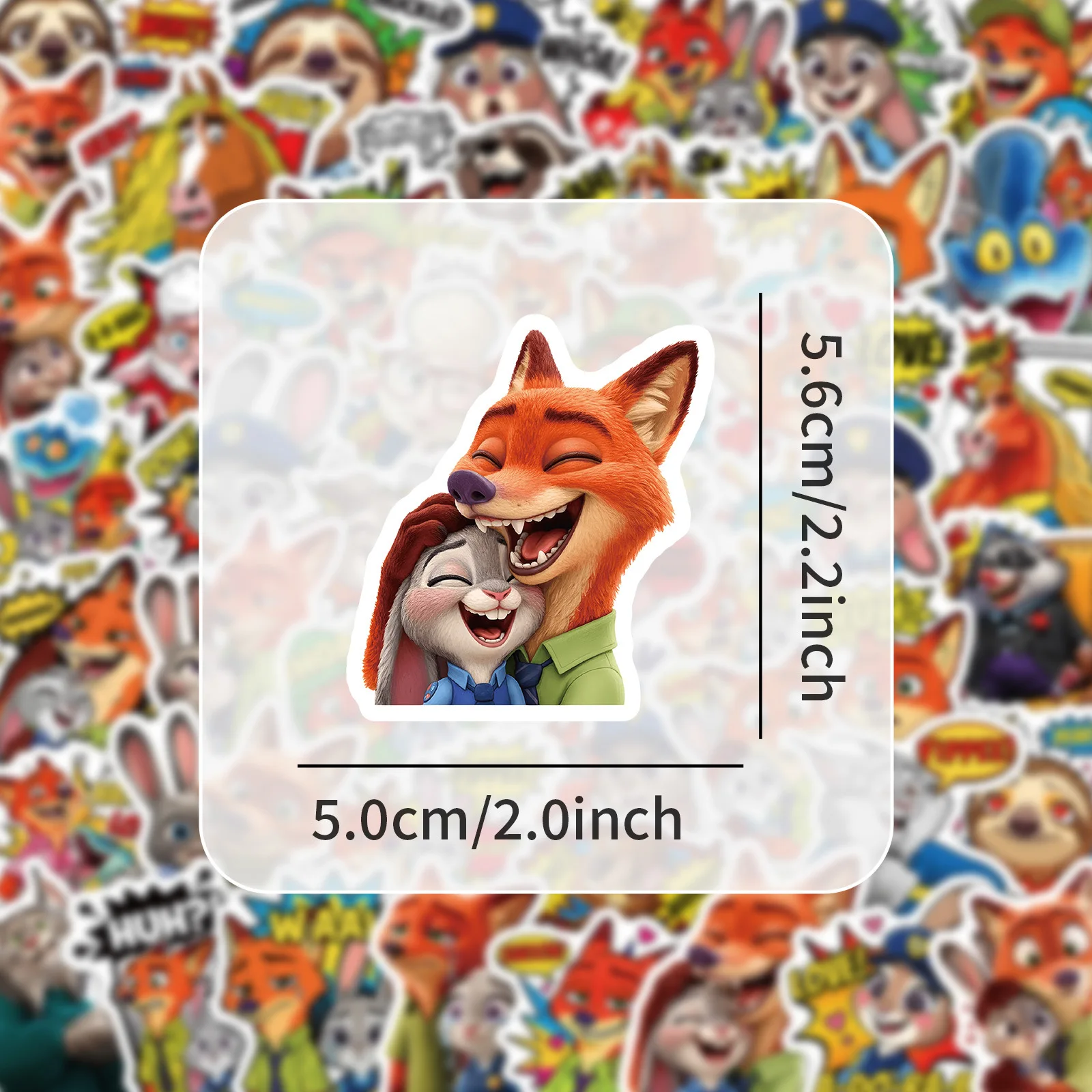 63 STKS Cartoon Disney Zootopia 2 Sticker DIY Decoratie PVC Waterdicht Skateboard Notebook Graffiti Speelgoed