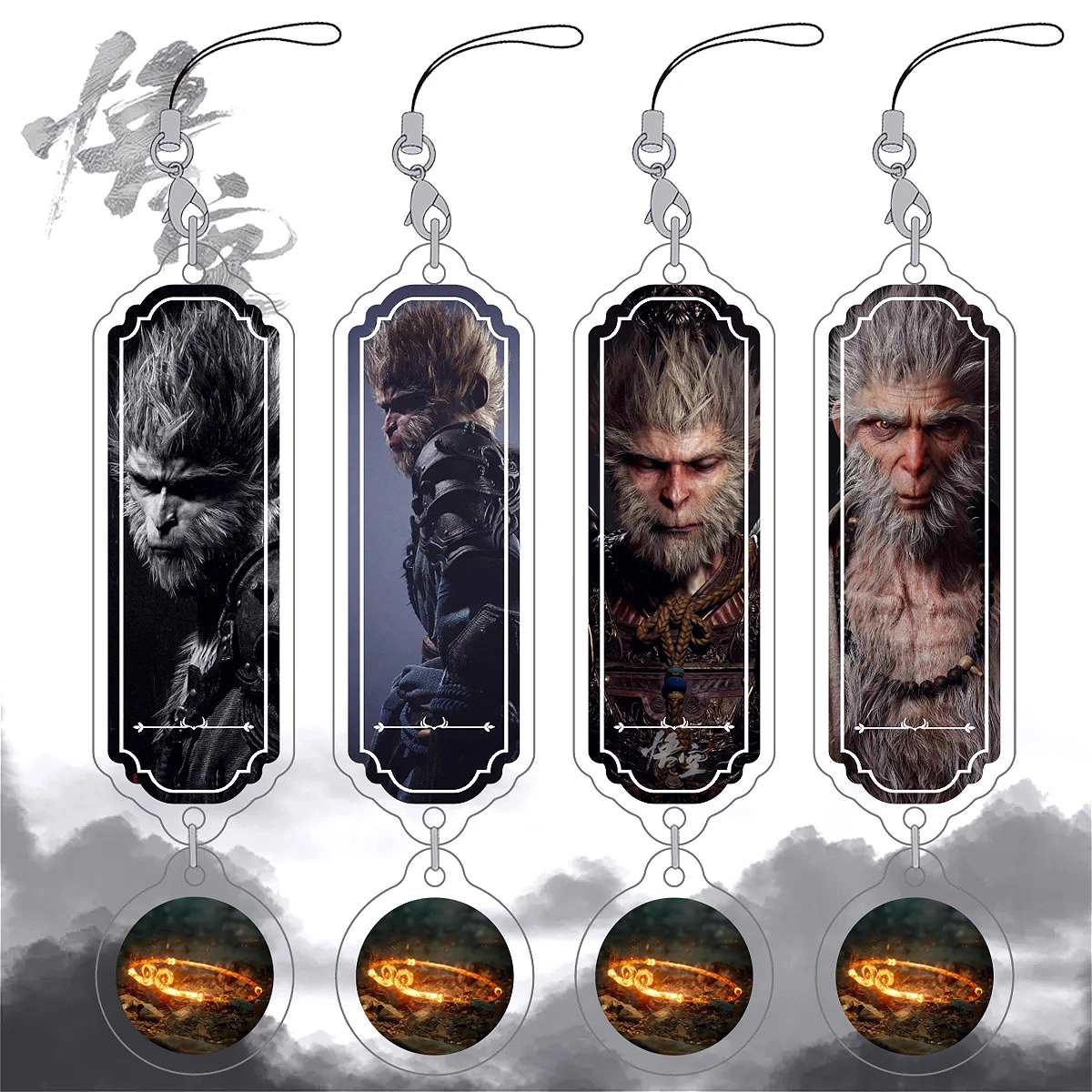 

Black Myth: Wukong Pendant Game Peripheral Acrylic Keychain Bag Pendant Handsome Wukong Avatar Mobile Lanyard Accessories