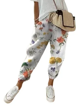 Women\'s Pants 2023 Printed Fashion Casual Pocket Drawstring Pants New Hot Selling Women\'s Wear 2023 Summer Y2K Baggy Pants Woman