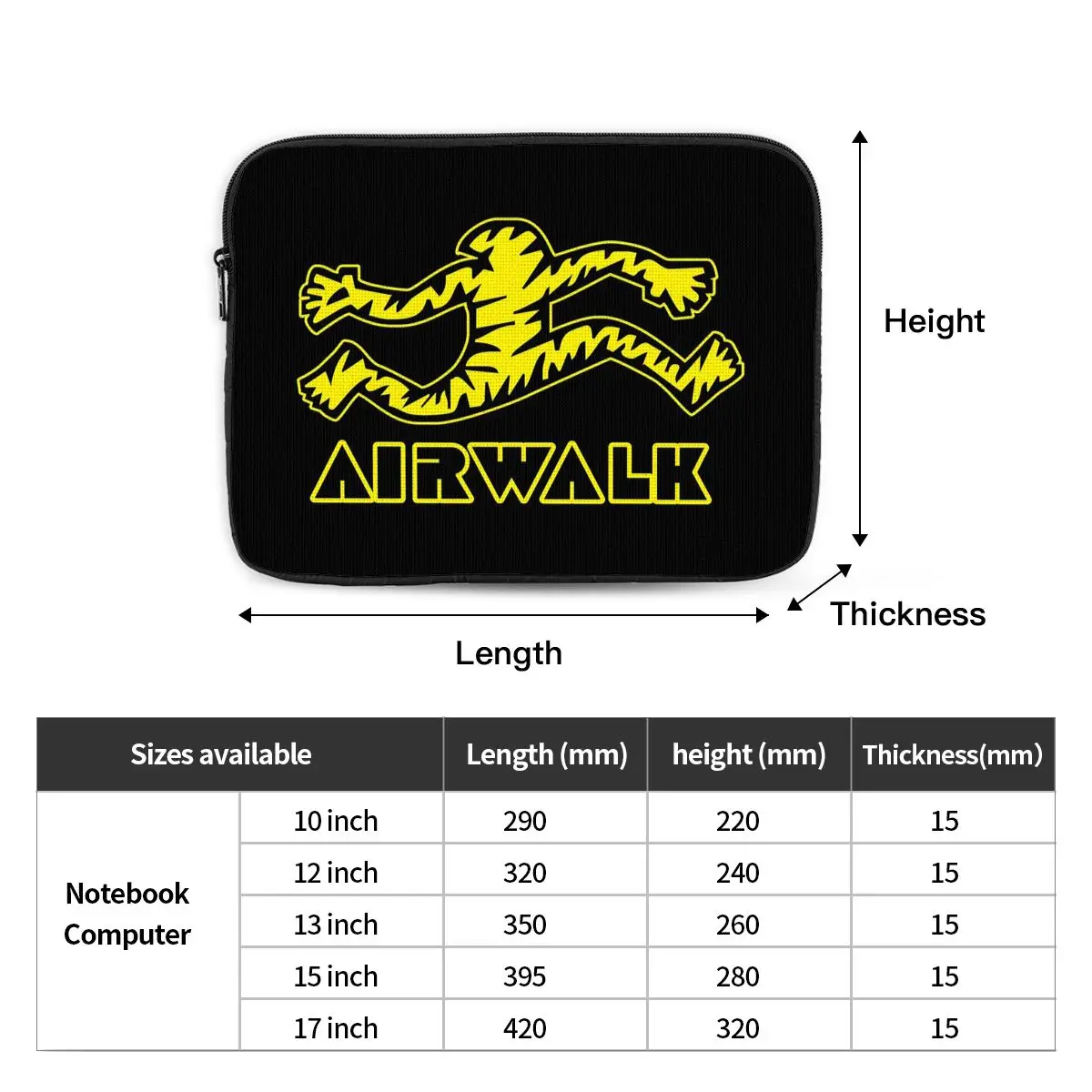 الوشم المدرسة القديمة Airwalk دفتر حقيبة لابتوب الحقيبة 10 12 13 15 17 بوصة دفتر غطاء للأكمام حقيبة اللوحي للصدمات