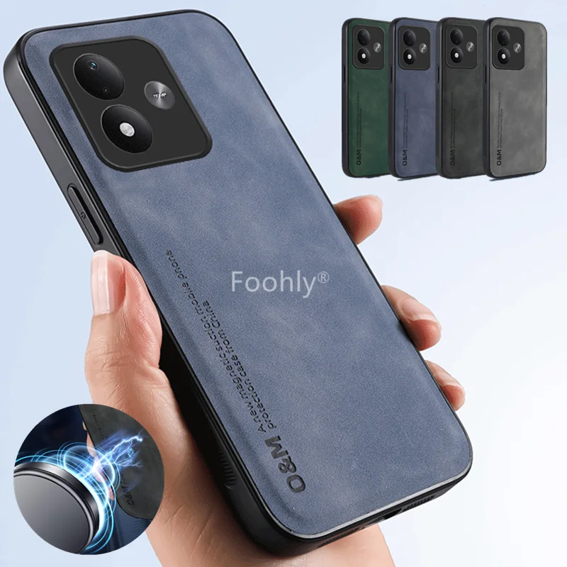 Funda magnética resistente a golpes, fabricada en cuero de ante, para Xiaomi Redmi Note 17 Pro Max 5G y Note 17 4G. Cubierta protectora, carcasa trasera, funda.