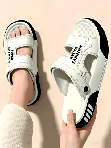 Men Slippers Summer EVA Soft-soled Platform Slides Sandals Indoor Outdoor Walking Beach Shoes Flip Flops Mens Home Shoes