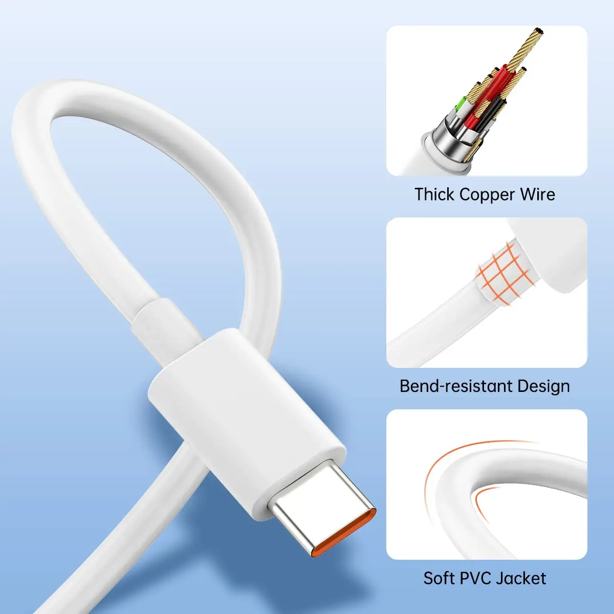XIAOMI純正USB Type-Cケーブル 120W 100W 90W 67W 45W ターボ急速充電