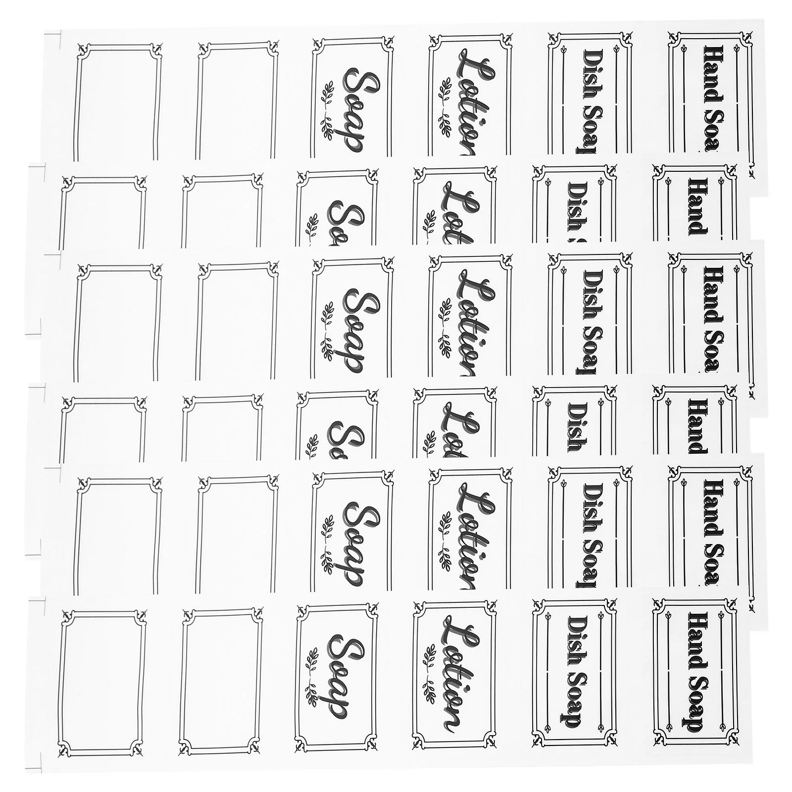 

6 Pcs Shampoo Label Soap Accessories Decals Travel Sample Sticker Water Bottles Waterproof Labels for Bathroom Stickers Hand