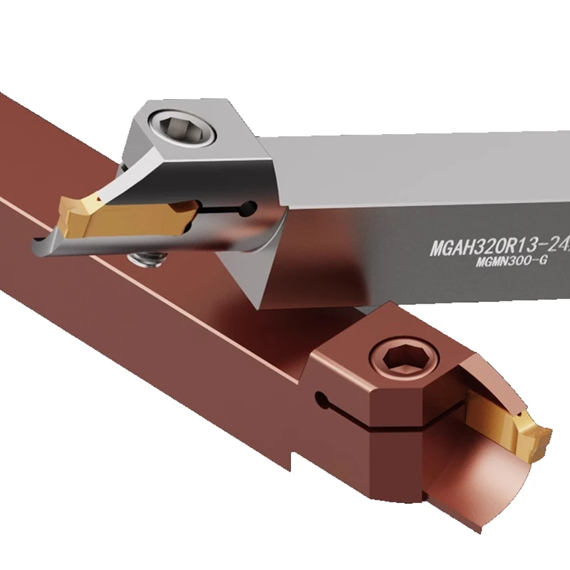 MGAH320R MGAH420R Spring Steel Grooving Cutting Holder MGAH325 MGAH425 for MGGN Precision Machined Inserts CNC Mechanical Lathe