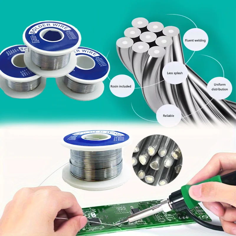 5pc Solder Wire Kit Multi-Gauge Electronic DIY/PCB Soldering High Purity Tin Wire
