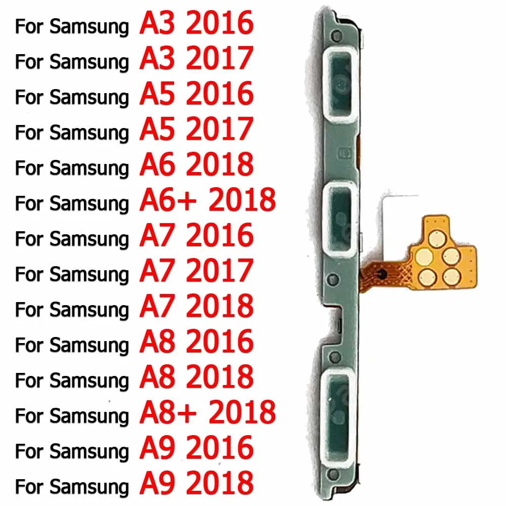 Key Power On Off Side Button Volume New Repair Flex Cable For Samsung Galaxy A7 2017 A8 Plus A8+ A9 2018 A3 A5 2016 A6 A6+