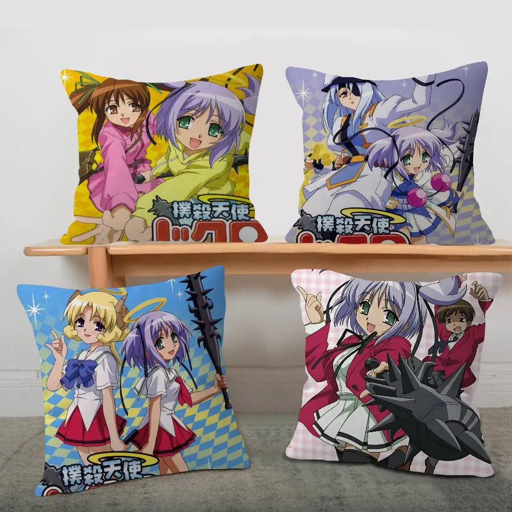 B-Bokusatsu T-Tenshi Dokuro-chan Pillow Cushion Cover Pillowcase Living Room Sofa Home Decor Customized