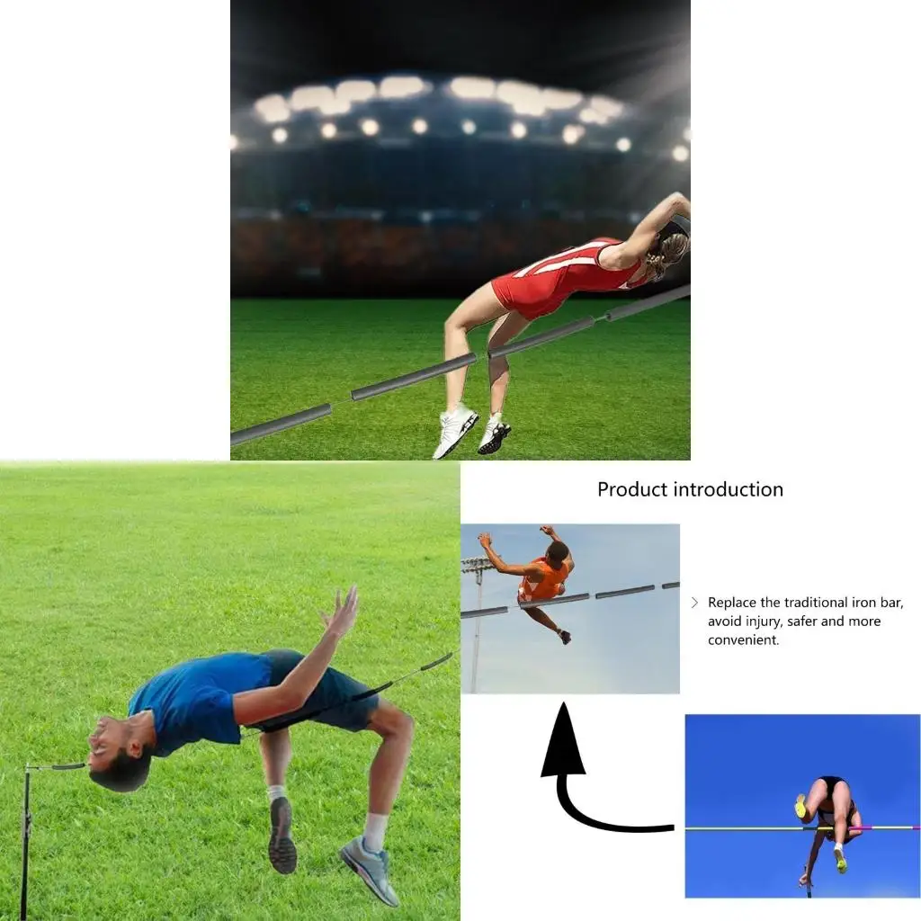 Q39E Elastic Rubber Crossbar Track Rope Soft High Jump Height Training Belt Easy Use