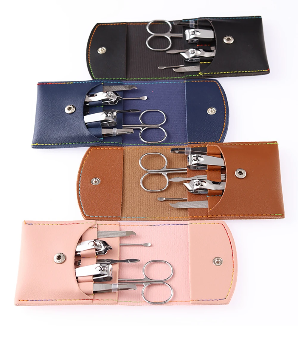 Roestvrijstalen Nagelknipper Set 7 Stuks Verzorgingsgereedschapset Met Draagbare Hoes Professionele Manicure Art Tool Pedicure Nagels Gesneden