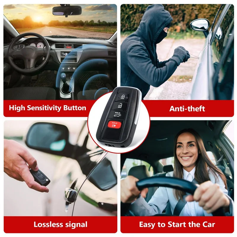 

High Quality Keyless Entry Remote Control For Toyota Highlander 2021-2023 Key Fob Replacement HYQ14FLA 231451-3450