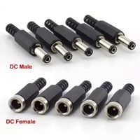 10pcs DC Power Plug Welding Connector for 5.5 * 2.5mm Male/female Power Socket New Sell Good
