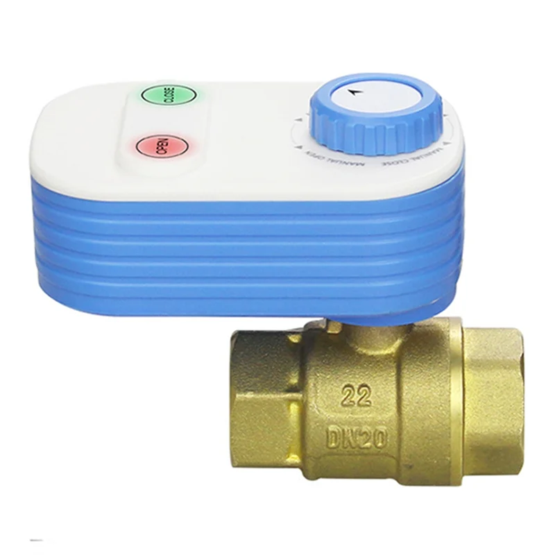 AF90-Tuya Wifi Water Valve Shutoff Controller For Alexa Google Assistant Smart Remote Control Ball Valve DN20 3/4Inch