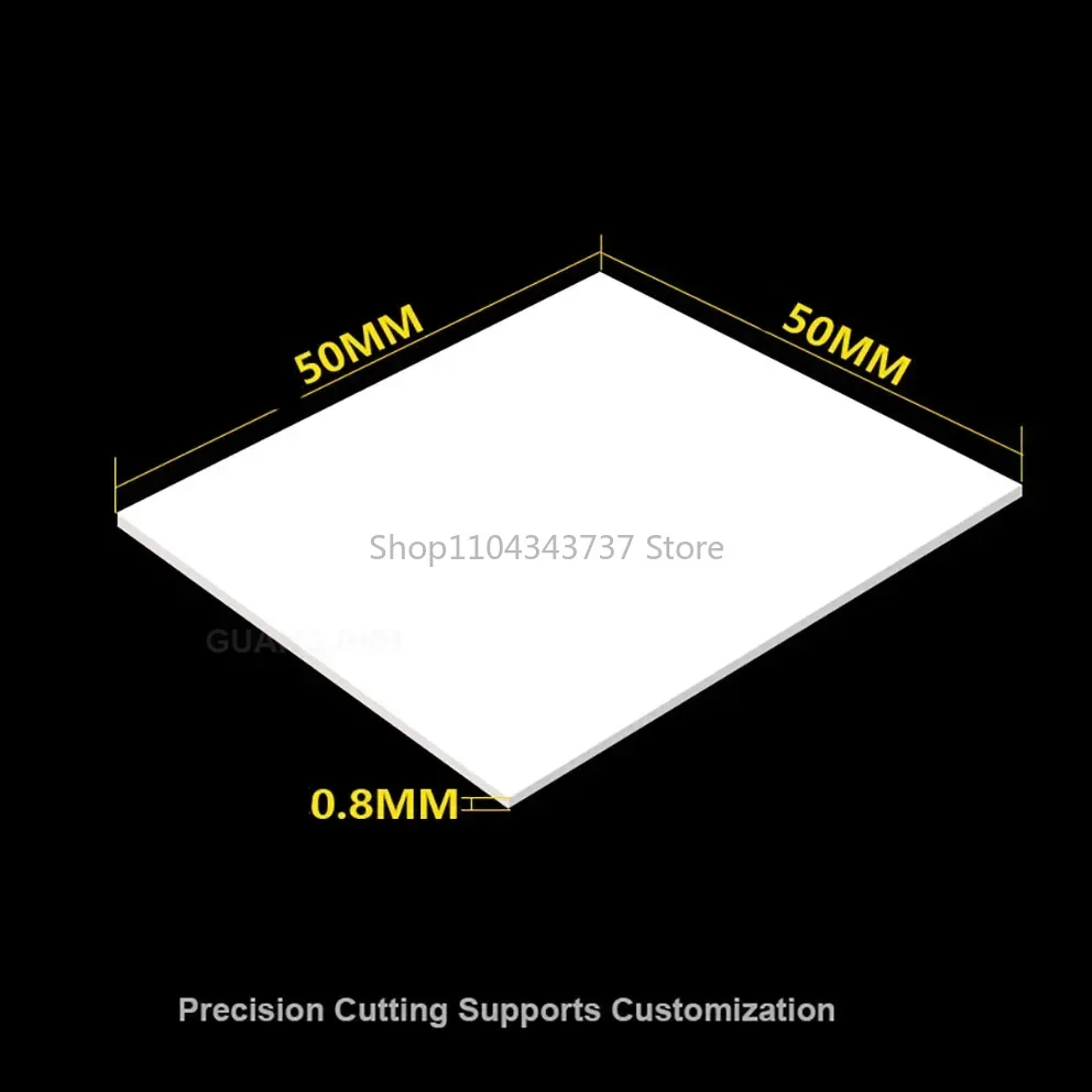 0.5-10mm White PTFE Board PTFE Sheet Plate Block Polytef Plate Anti-Corrosion Machining Model Processing Materials Multiple Size