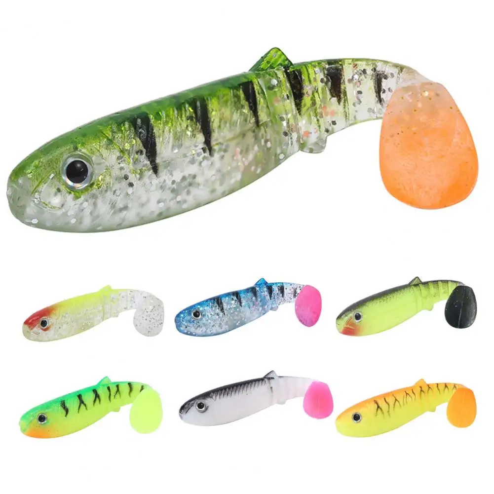 5Pcs 9cm/5.8g Fishing Bait Tempting Simulation Fisheye Simulated Realistic Angling Sea Fishing Soft Lure