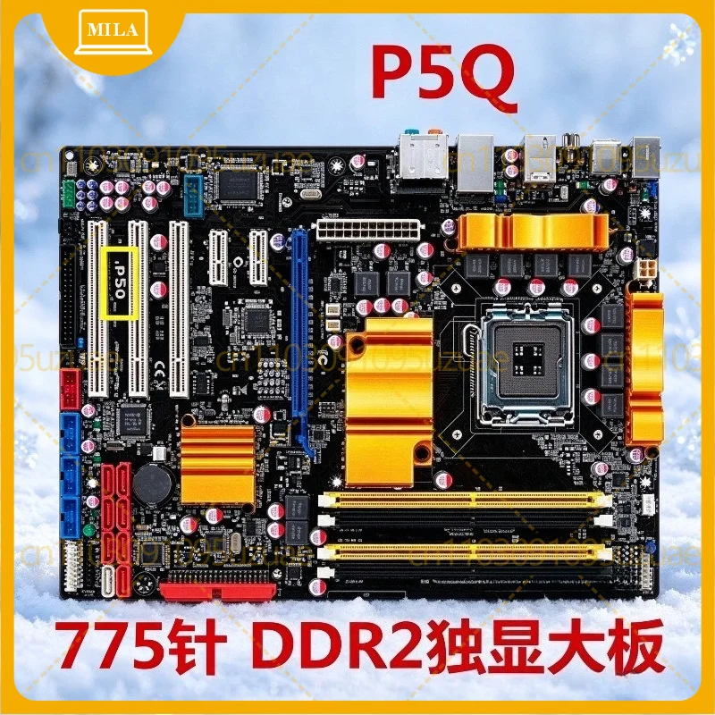 Used For Asus P5Q LGA775 ATX Mainboard P45 DDR2 SATA2 USB2.0, Need Independent Graphics Card