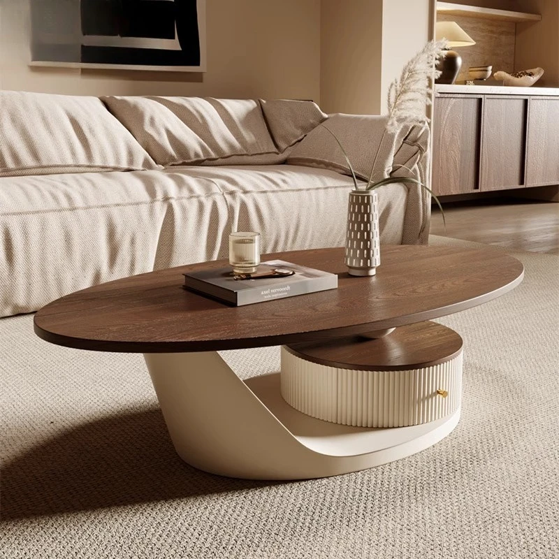 

Solid wood antique coffee table simple wabi style modern home living room small apartment designer high-end tea table