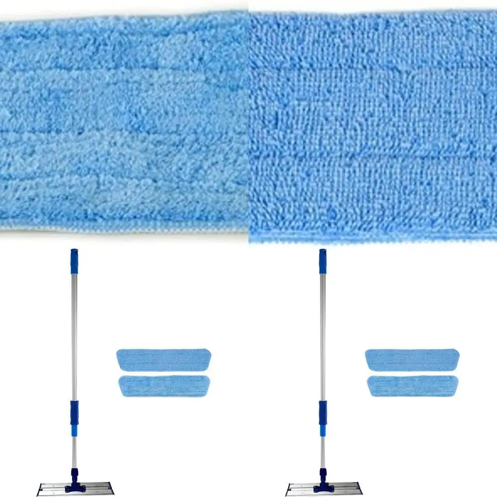 

16-Inch Pro Microfiber Mop Set with Dual Pads for Universal Surface Cleaning