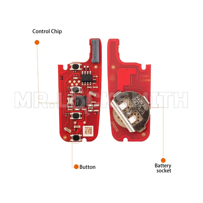 Xhorse XEFO21EN Super Remote Key For Ford Style Flip 4 Buttons Built-in XT27 Super Chip English Version