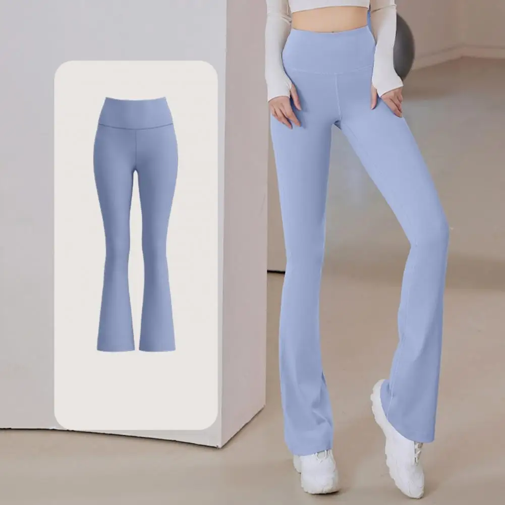 Women Yoga Pants Women High Waisted Flaring Leggings Tummy Control Yoga Pants Lifting Bell Bottoms Stretch Workout Trousers