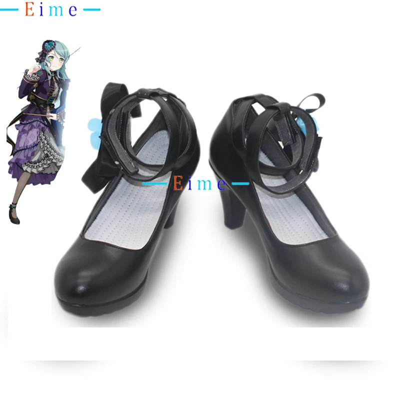 Buty do cosplayu Bang Dream Roselia, buty ze skóry PU, buty na Halloween, karnawałowe, akcesoria anime, rekwizyty do cosplayu, wykonane na zamówienie