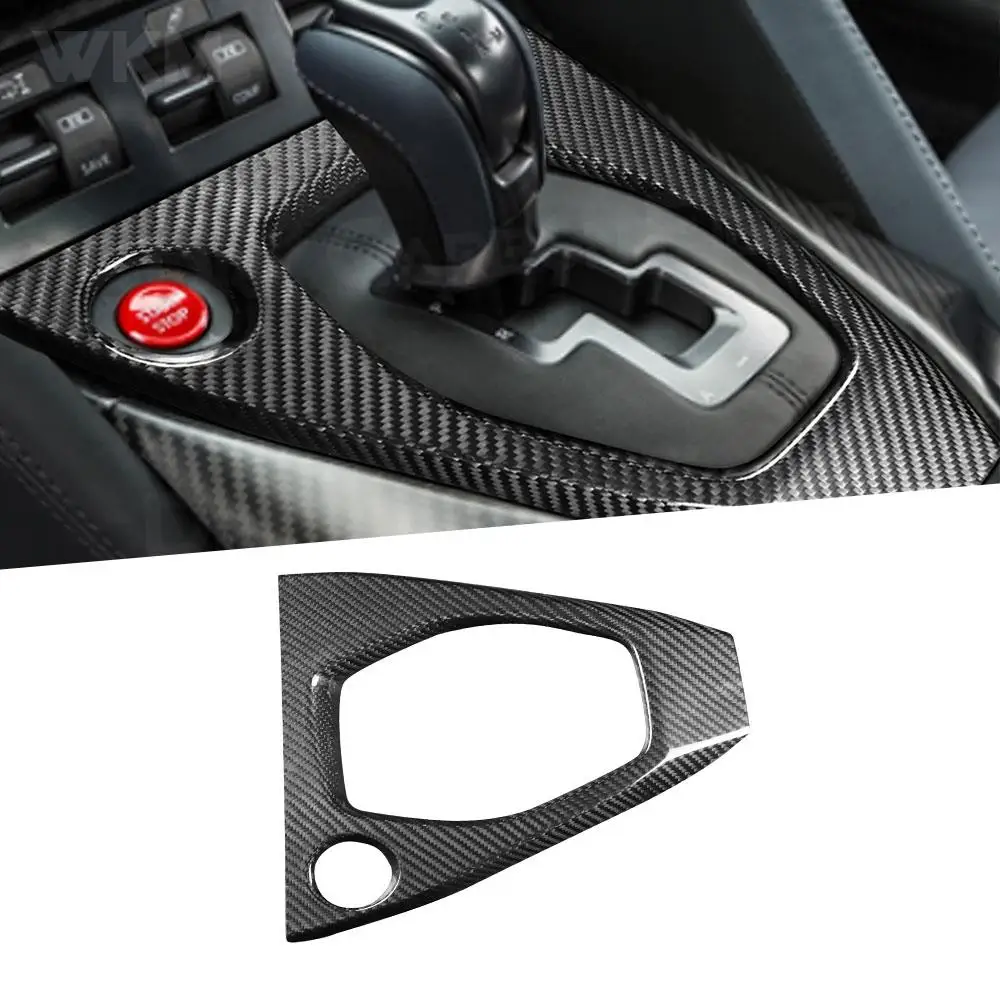 Car Accessories Dry Carbon Gear Shift Console Cover for Nissan GTR R35 GT-R 2017 UP Styling Decorations