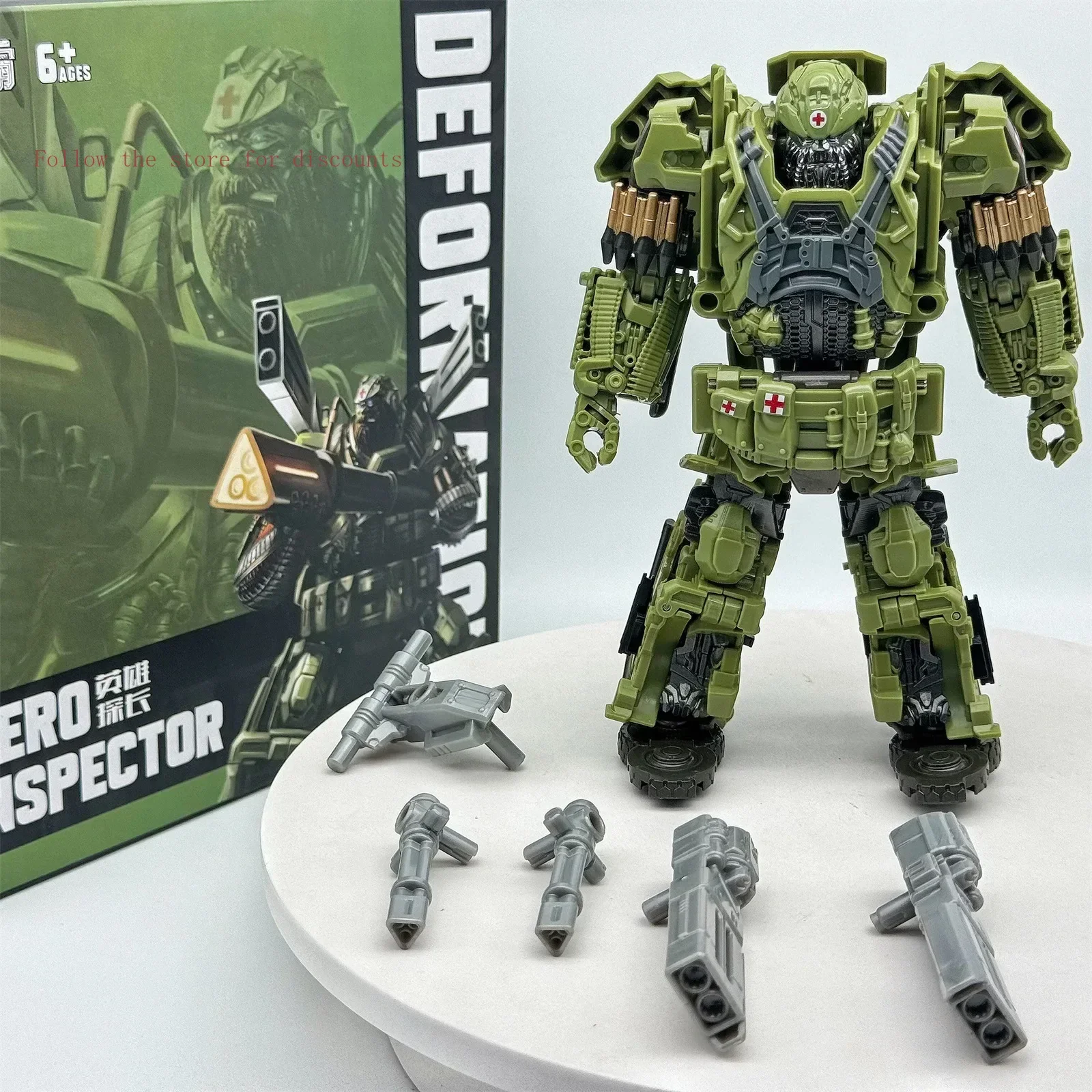 Em estoque taiba transformando brinquedos ys06 herói inspetor liga versão filme 5 hound carro robô modelo coletar presentes bonecas móveis