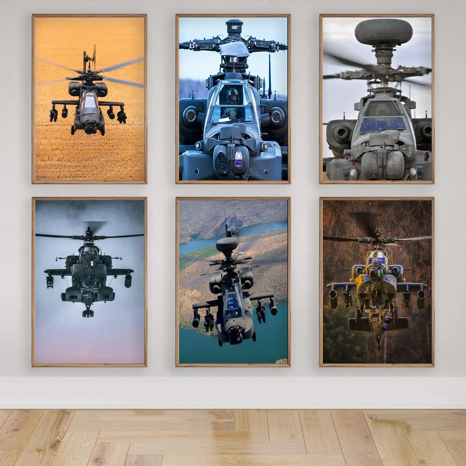 Apache helicóptero lutador pôster de arte em tela e arte de parede, impressão de imagem, família moderna, decoração de quarto, pôsteres