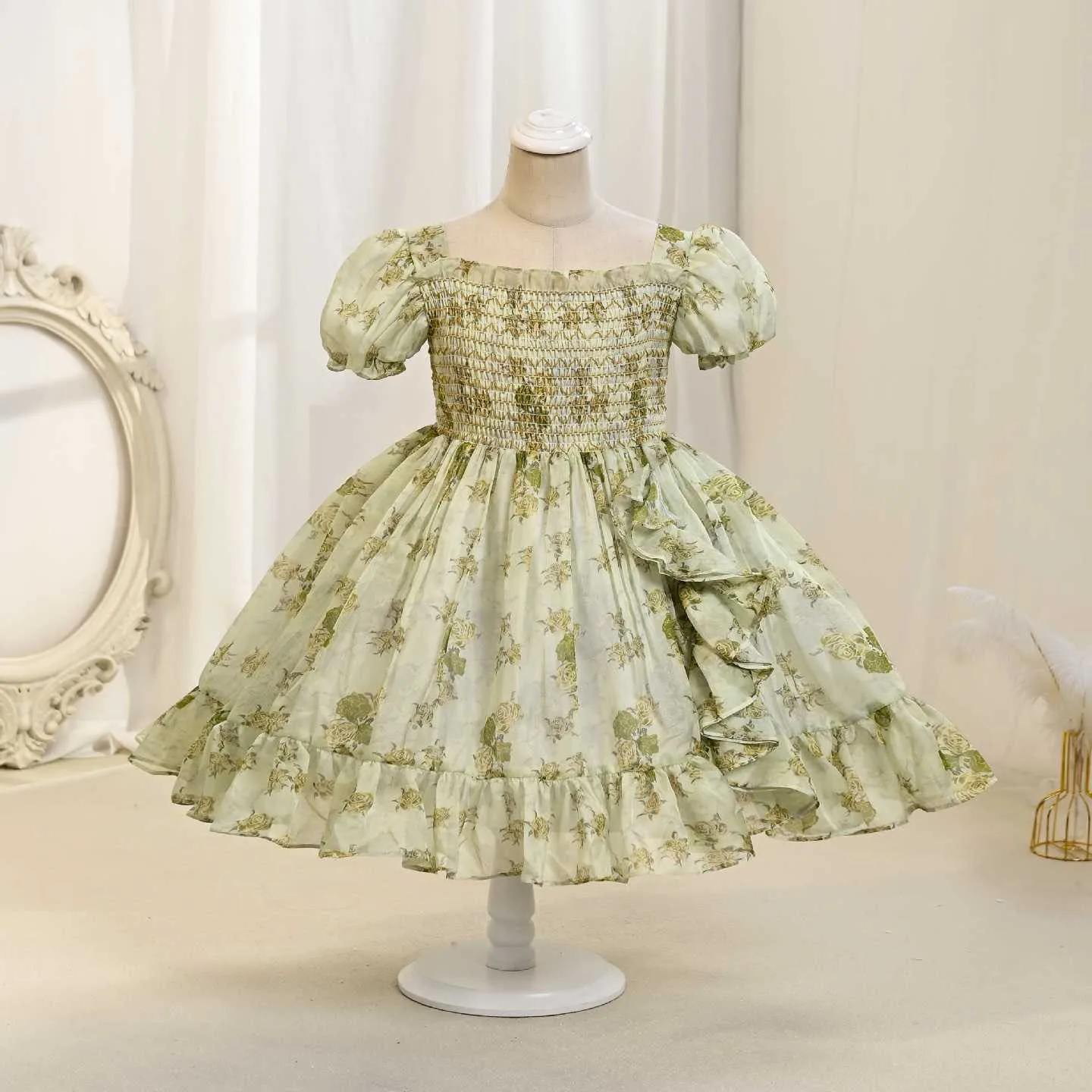 HETISO Princess Sequins Dress for Girls Baby Kids Holiday Birthday Ball Gown Children Christmas Party School Wear 1-4 Years Old