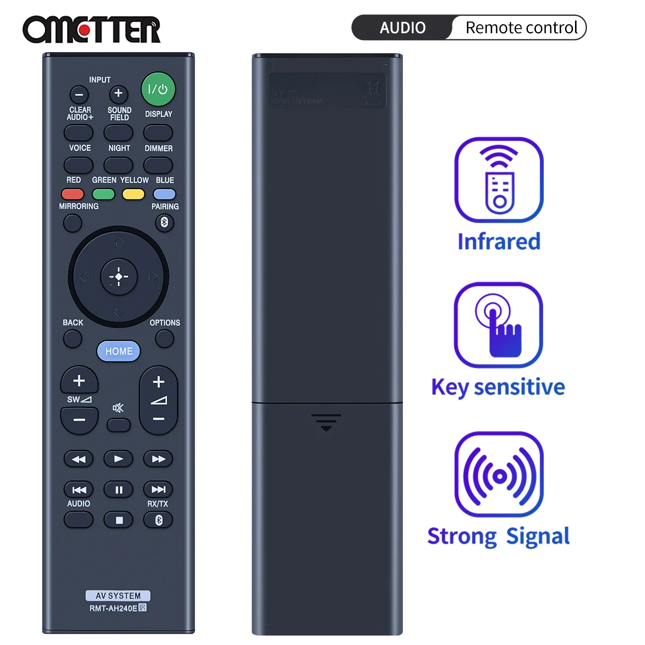 RMT-AH240E Remote Control Fit for Sony Soundbar SA-NT5 SA-WCT790 SA-CT790 HT-XT2 HT-CT790 HT-NT5 RMT AH240E RMTAH240E