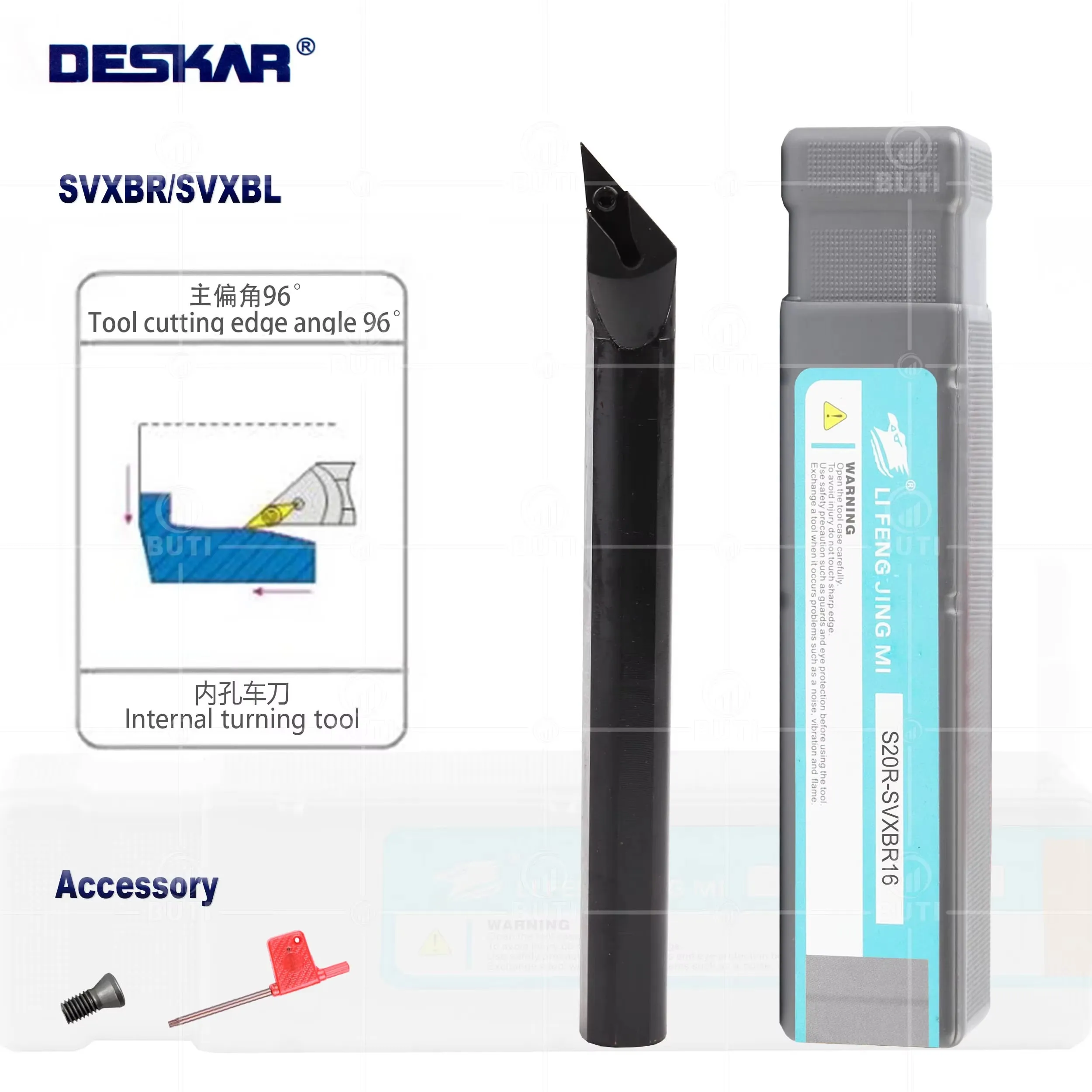

S16Q-SVXBR11 S25S-SVXBL16 96 Degree Inner Hole Cutting Tool Rod SVXBR/SVXBL Series Screw Type Tool Rod Used For VCMT/VBMT Blades