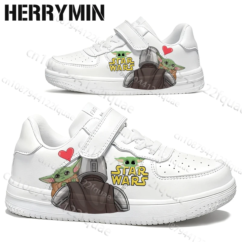

Star Wars Boys Girls Youth Children Grogu Design Small White Shoes Hot Selling Comfortable Lightweight Sports Basketball Shoes