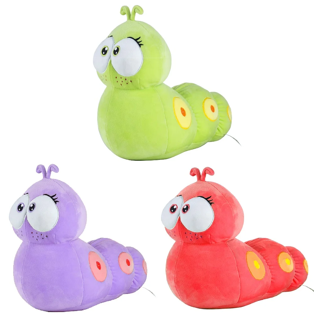 Caterpillar Carpenterworm Plush Toy Stuffed Doll Cartoon Animal Pillow Insect Wild Nature Bedtime Story Boy Girl Friend Gift