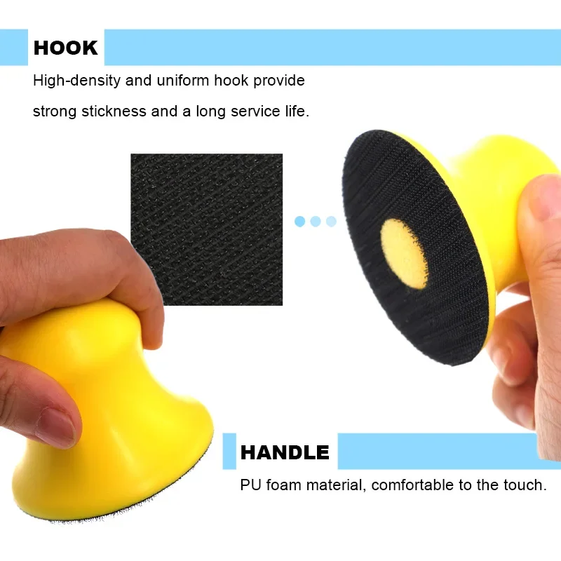 3 بوصة هوك وحلقة اليد الرملي كتلة 1/2/5 قطعة بولي Foam رغوة دليل ساندر ل النجارة الأثاث استعادة جسم السيارات