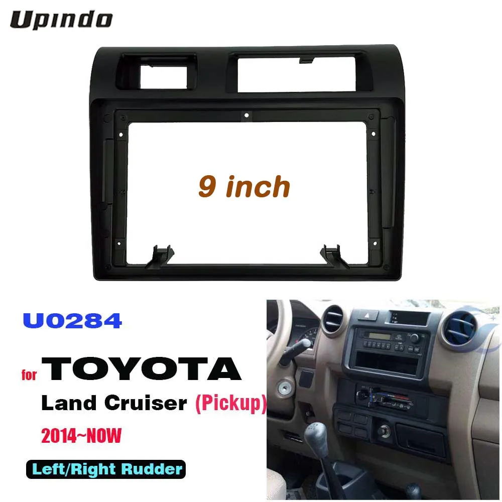 

Автомобильные аксессуары 2 DIN 9-дюймовый автомобильный радиоприемник DVD GPS MP5 Рама панели лицевой панели для TOYOTA Land Cruiser Pickup 2014+ ABS+PC Комплект отделки