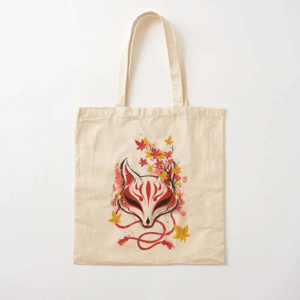 

Autumn Kitsune Tote Bag canvas shopping bag eco pack shopping bags foldable Cloth bags Canvas Tote Bag