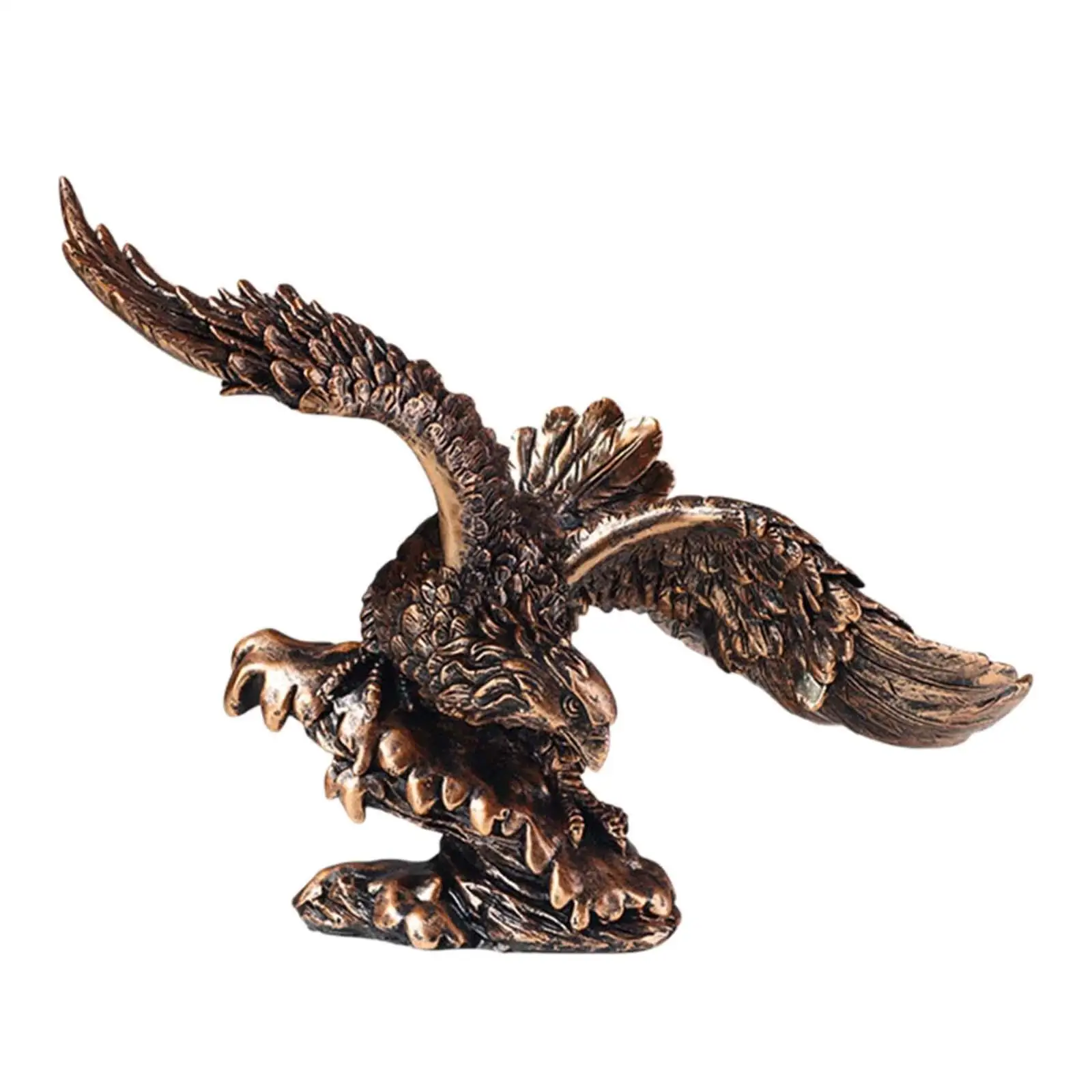 Eagle Statue Landscape Crafts Collectible Simulation Eagle Figurine for Car Dashboard Bookcase Shelf Office Living Room Garden