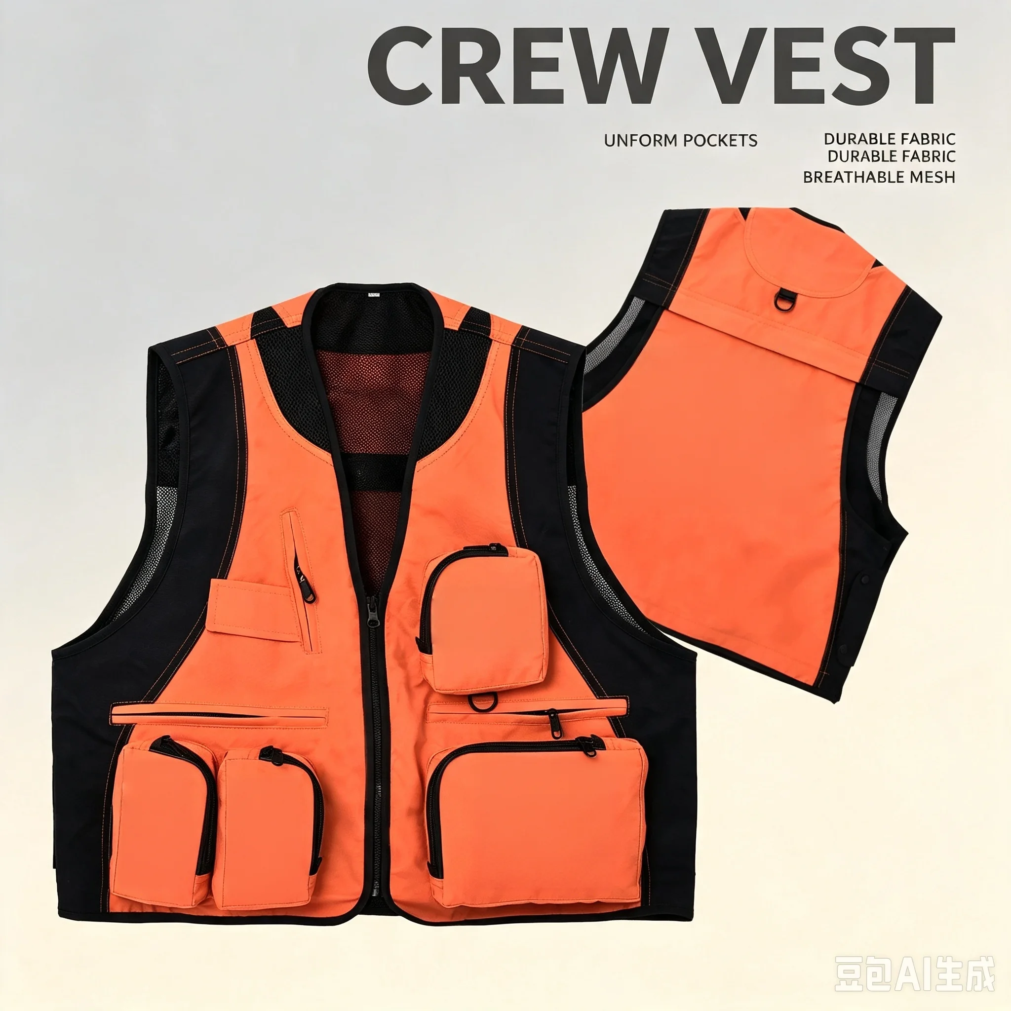 High-end Multifunctional Vest Workwear with Custom Logo for Director Photographers Outdoor Hiking Tactical Functional Workwear