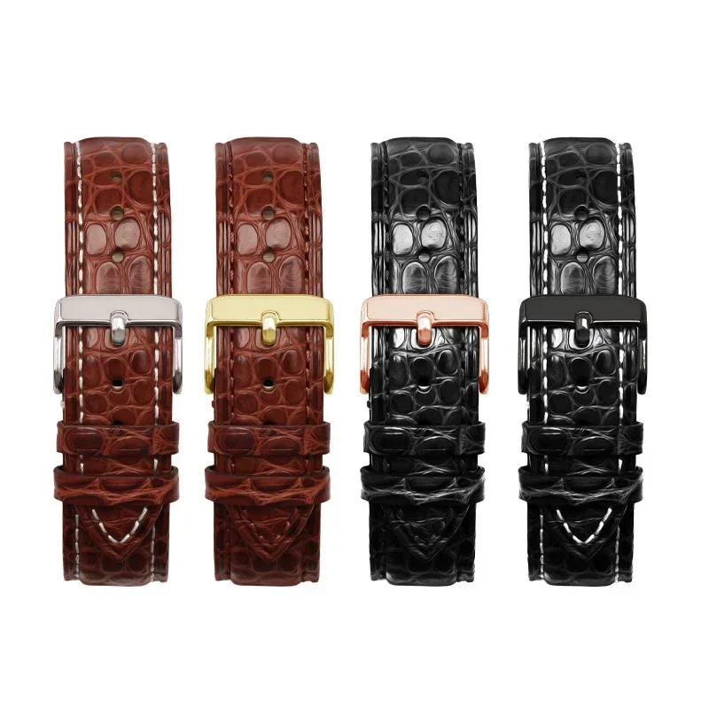 Genuine Leather Crocodile Skin Watch Band Men\'s Watch Strap for Armani Tissot Fossil Citizen  Huawei Watch Bracelet 22mm