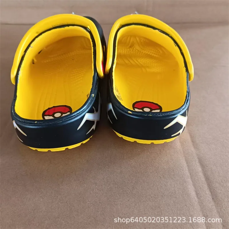 Modische schwarze Clogs-Sandalen mit Spinnennetz-Textur, rutschfest, lässige Slipper, leichte Outdoor-Strand-Gartenschuhe – Detail 7
