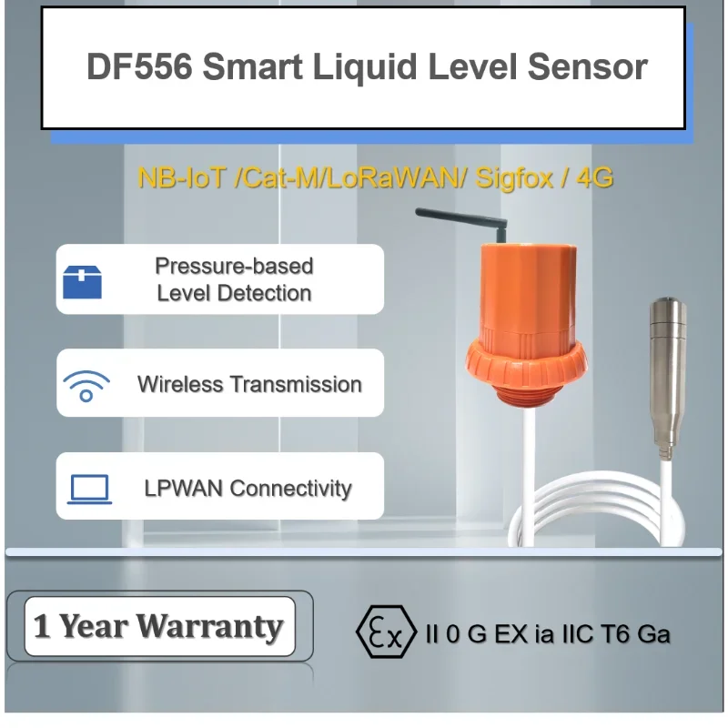 High Quality Explosion Proof Pressure Water Fuel Diesels Liquid Tank Fill Level Distance Sensor IoT Smart Monitoring System