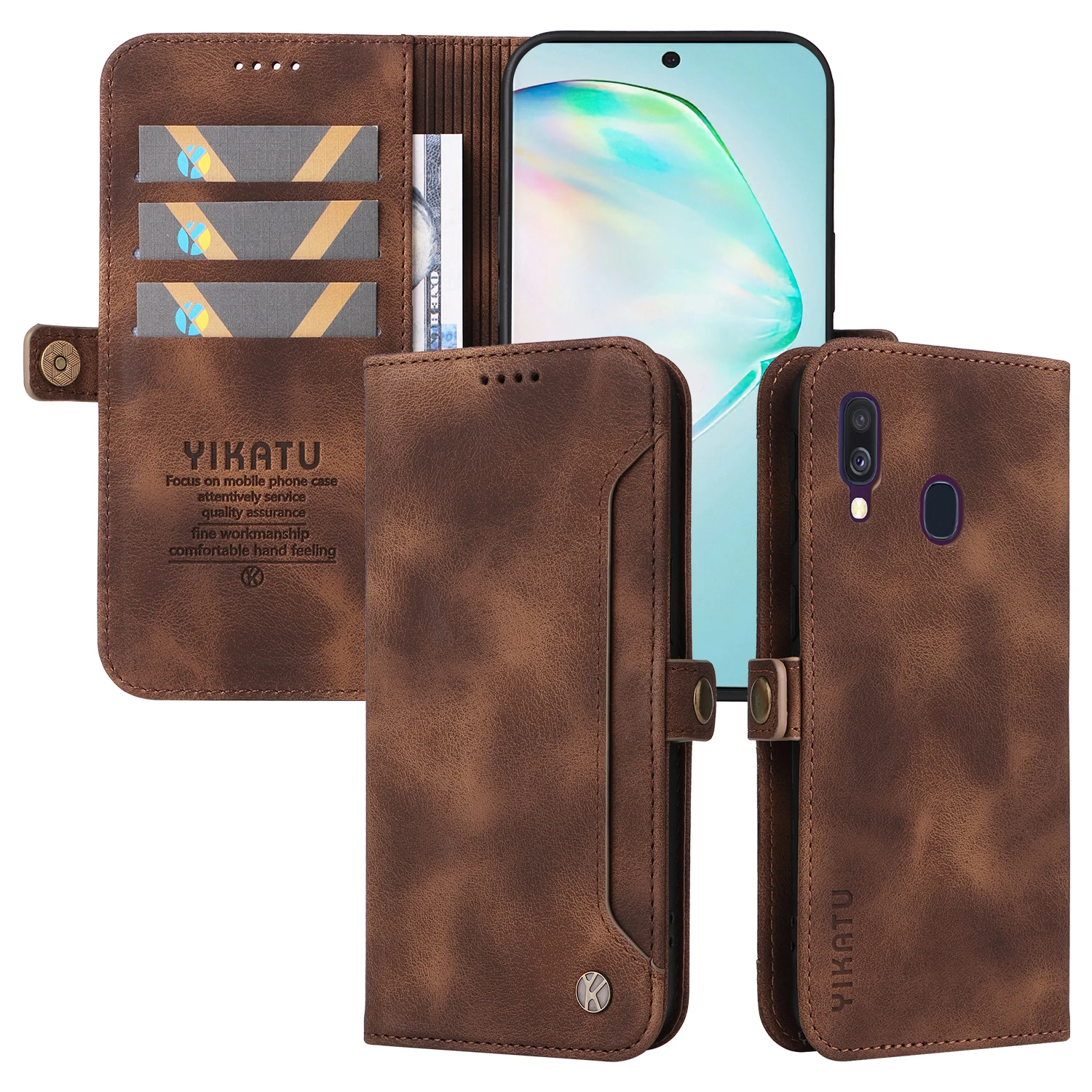 حافظة لهاتف سامسونج جالاكسي A 42 43 51 53 54 72 73 81 91 حافظة هاتف مغناطيسية فاخرة لتخزين البطاقات والمال #6