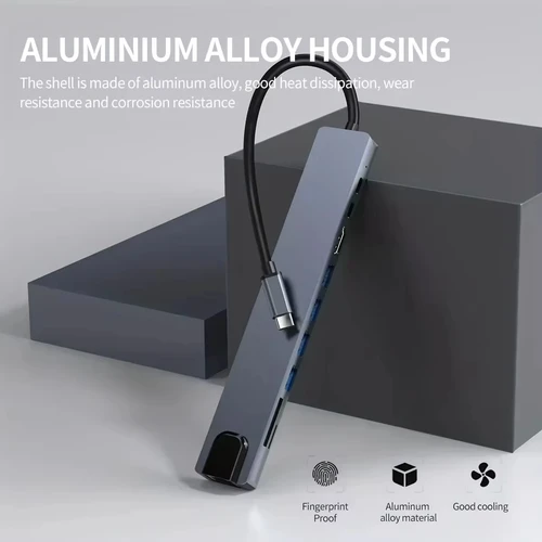 Imagen 2 del producto USB C HUB tipo C divisor Thunderbolt 3 estación de acoplamiento adaptador de ordenador portátil con para Macbook Air M1 iPad Pro RJ45 HDTV